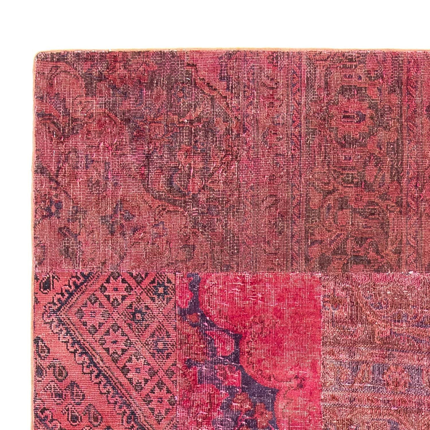 Tapete de trabalho em patchwork 239x152cm - Perserteppich Wollteppich