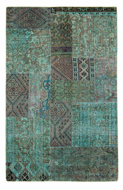Tapete de trabalho em patchwork 150x234cm - Tapete de lã