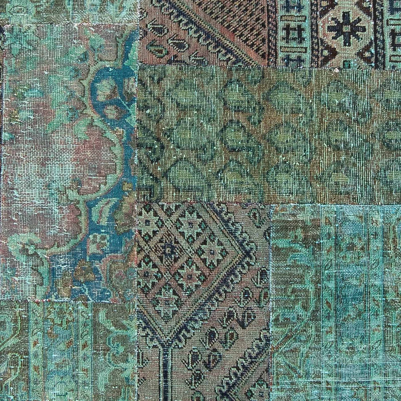 Tapete de trabalho em patchwork 234x150cm - Tapete de lã