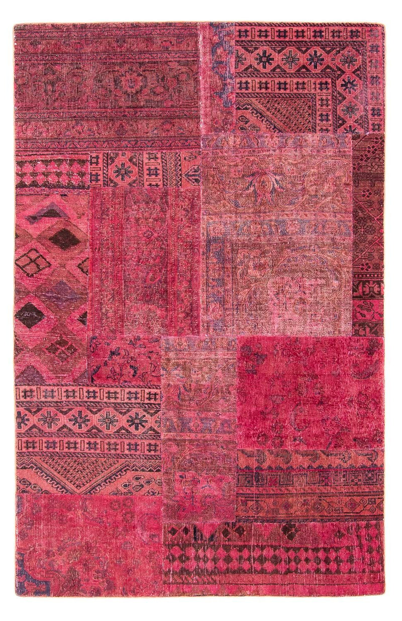 Tapete de trabalho em patchwork 237x151cm - Perserteppich Wollteppich
