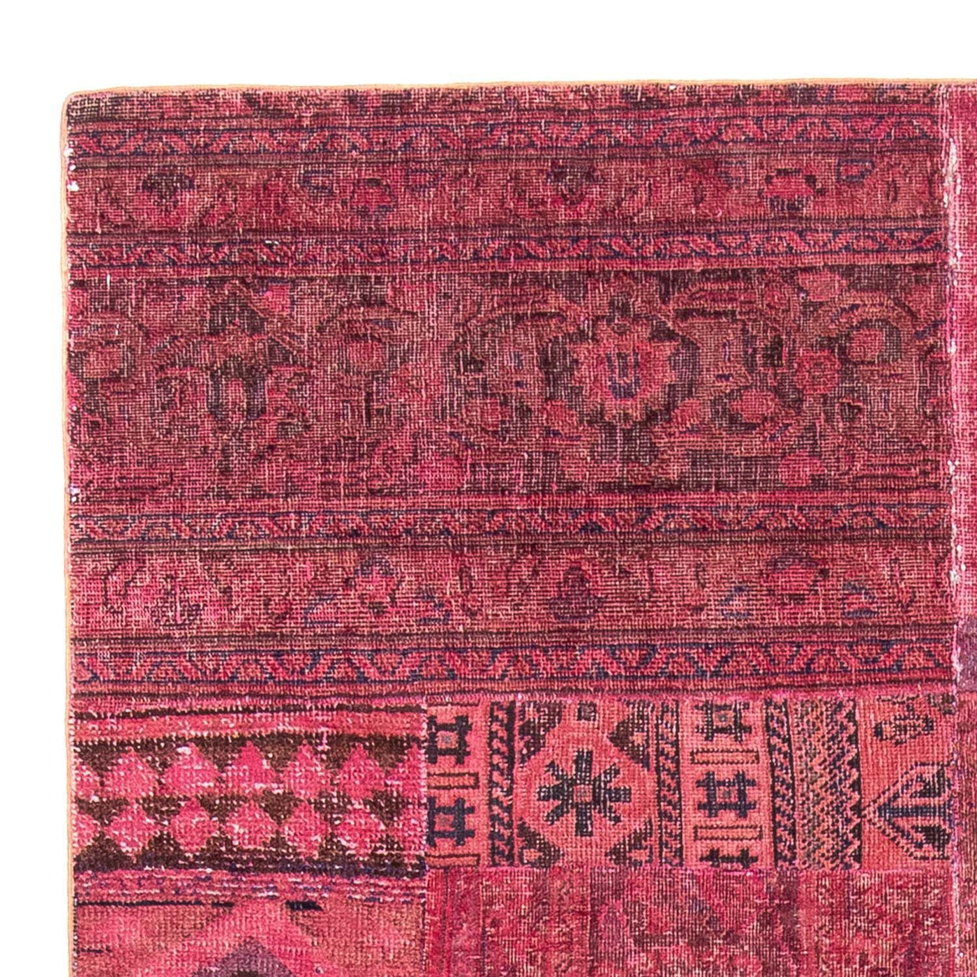 Tapete de trabalho em patchwork 237x151cm - Perserteppich Wollteppich