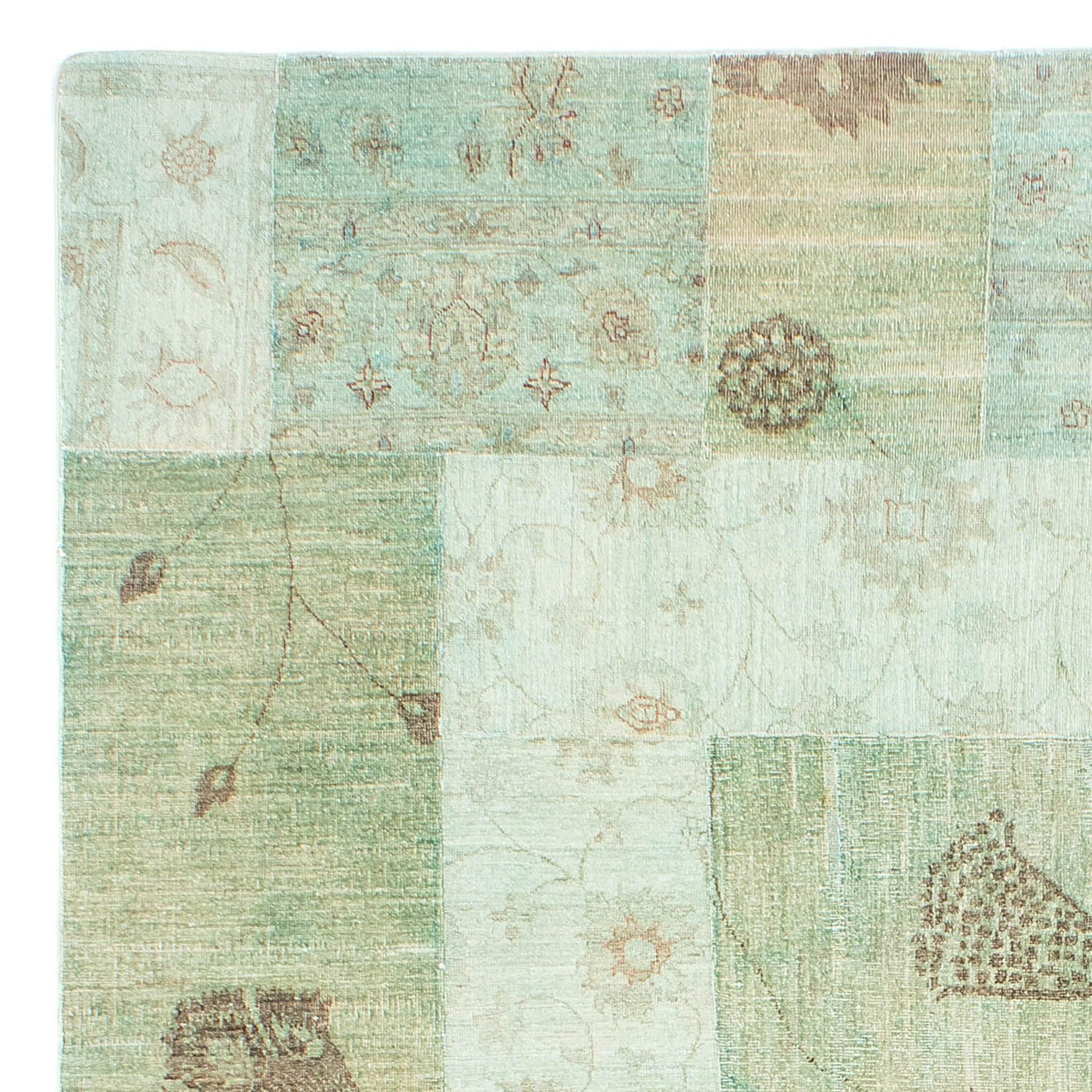 Tapete de trabalho em patchwork 292x190cm - Perserteppich Wollteppich