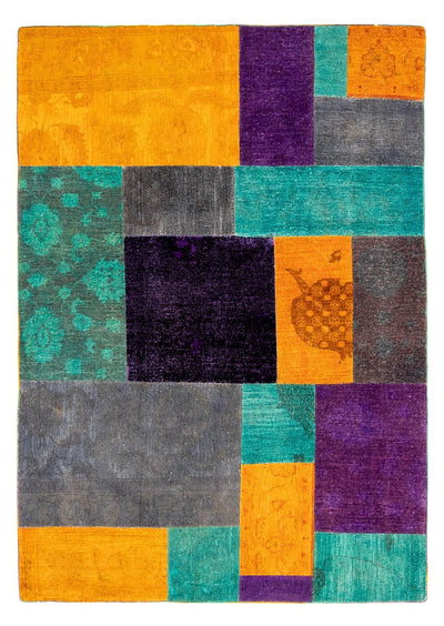 Tapete de trabalho em patchwork 164x232cm - Perserteppich Wollteppich