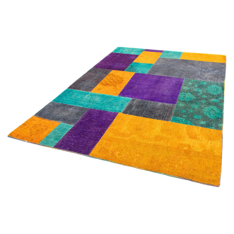 Tapete de trabalho em patchwork 232x164cm - Perserteppich Wollteppich