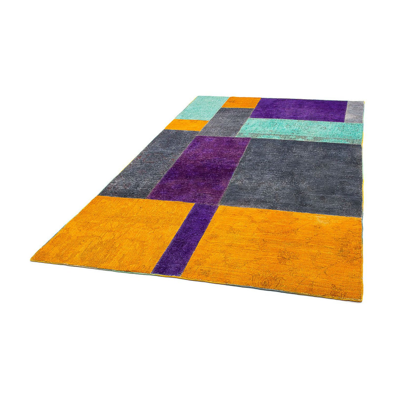 Tapete de trabalho em patchwork 237x146cm - Tapete de lã