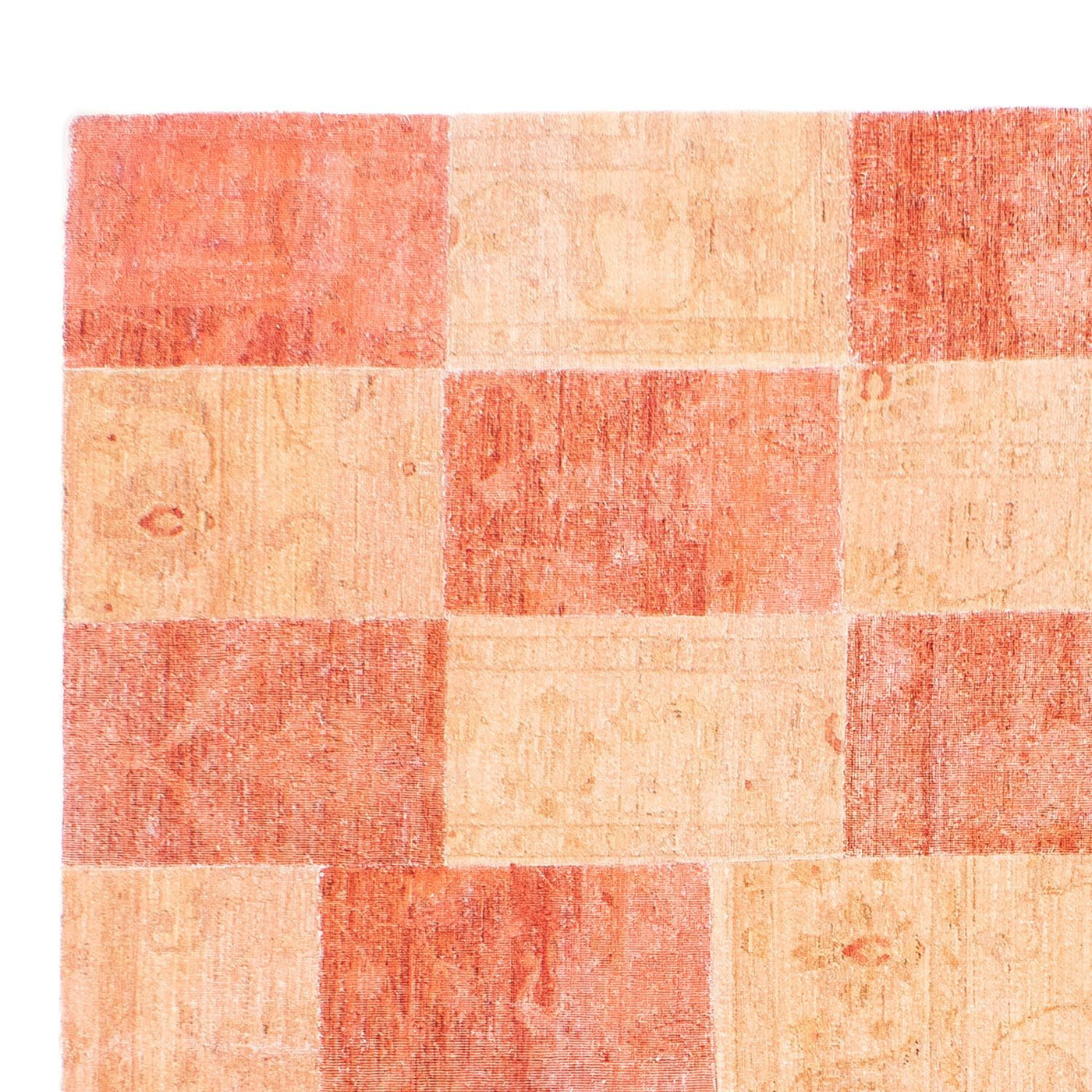 Tapete de trabalho em patchwork 294x212cm - Perserteppich Wollteppich