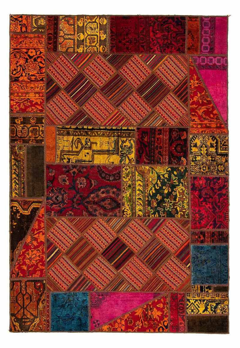 Tapete de trabalho em patchwork 234x169cm - Perserteppich Wollteppich