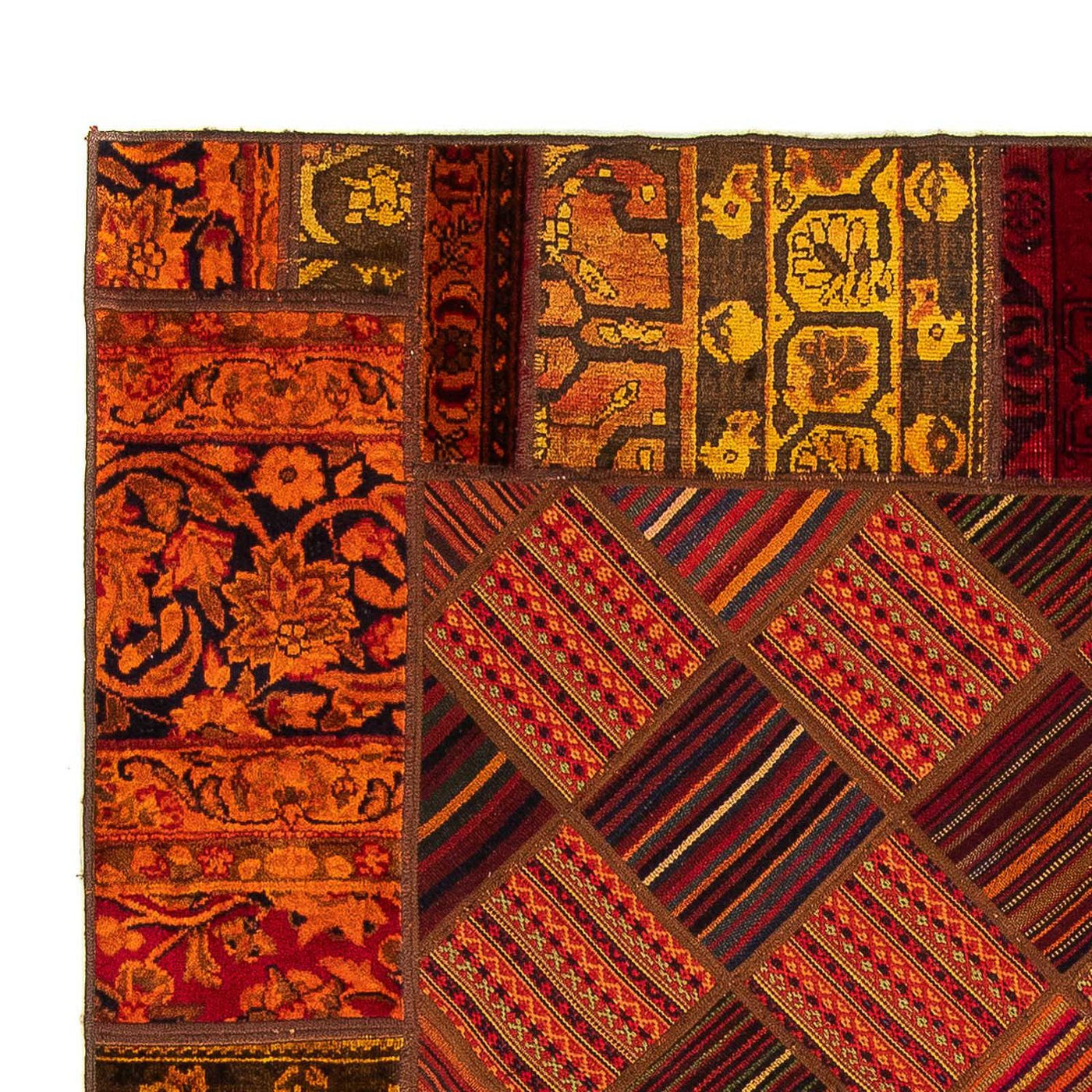 Tapete de trabalho em patchwork 234x169cm - Perserteppich Wollteppich