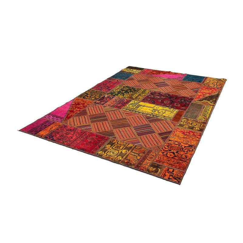 Tapete de trabalho em patchwork 234x169cm - Perserteppich Wollteppich