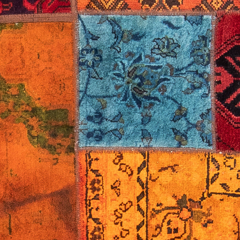 Tapete de trabalho em patchwork 161x221cm - Perserteppich Wollteppich