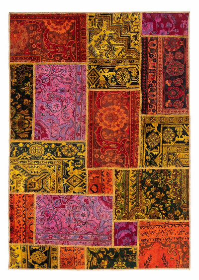Tapete de trabalho em patchwork 137x198cm - Perserteppich Wollteppich