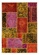 Tapete de trabalho em patchwork 198x137cm - Perserteppich Wollteppich