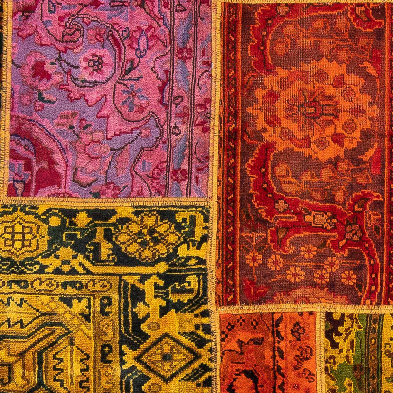 Tapete de trabalho em patchwork 198x137cm - Perserteppich Wollteppich