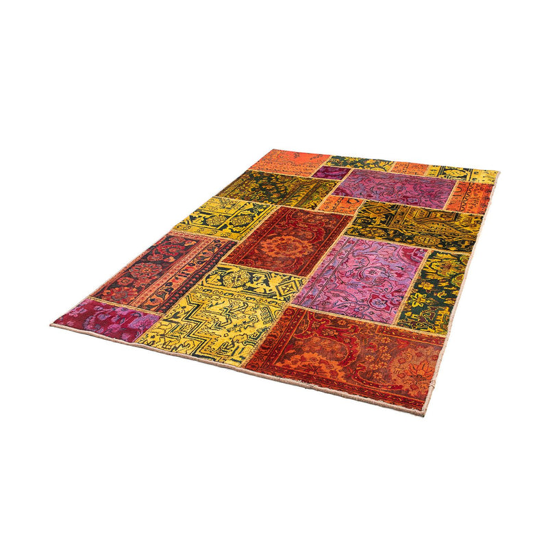 Tapete de trabalho em patchwork 198x137cm - Perserteppich Wollteppich