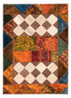Tapete de trabalho em patchwork 229x163cm - Perserteppich Wollteppich