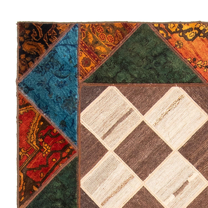 Tapete de trabalho em patchwork 224x164cm - Perserteppich Wollteppich