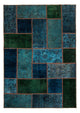 Tapete de trabalho em patchwork 207x143cm - Perserteppich Wollteppich
