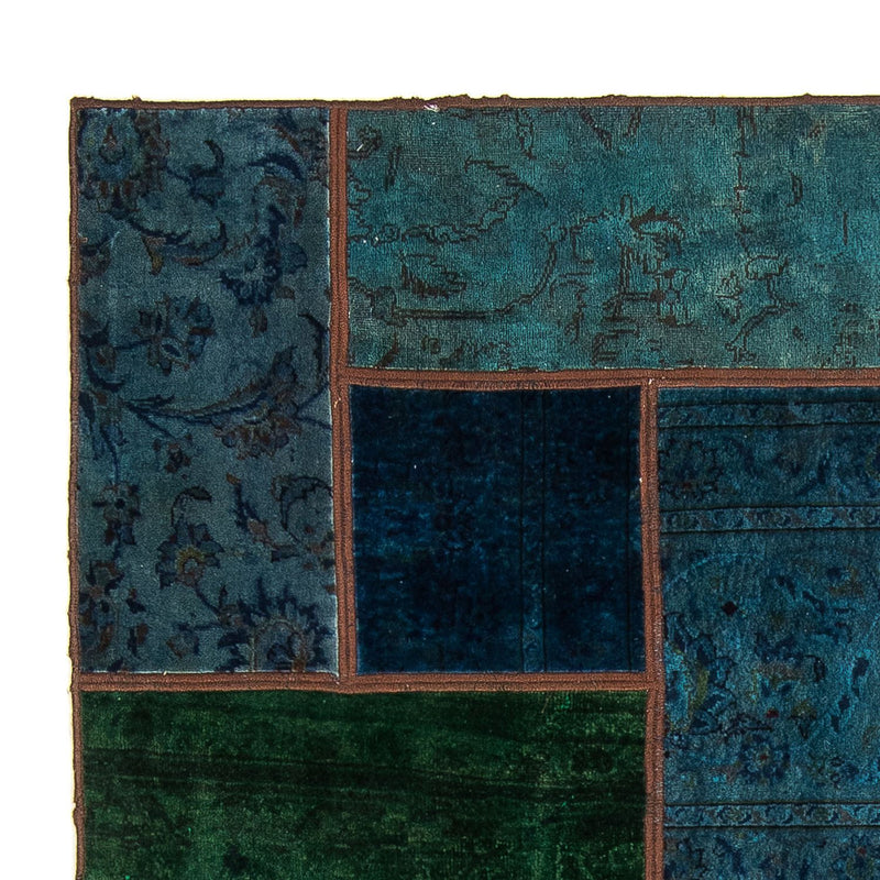 Tapete de trabalho em patchwork 207x143cm - Perserteppich Wollteppich