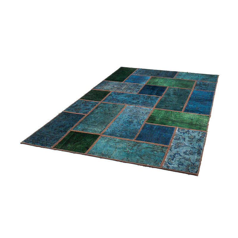 Tapete de trabalho em patchwork 207x143cm - Perserteppich Wollteppich