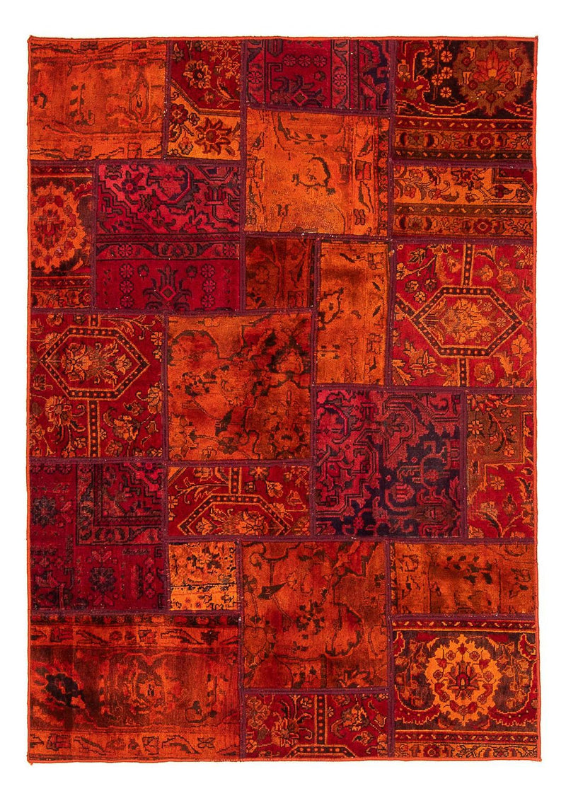 Tapete de trabalho em patchwork 194x140cm - Perserteppich Wollteppich
