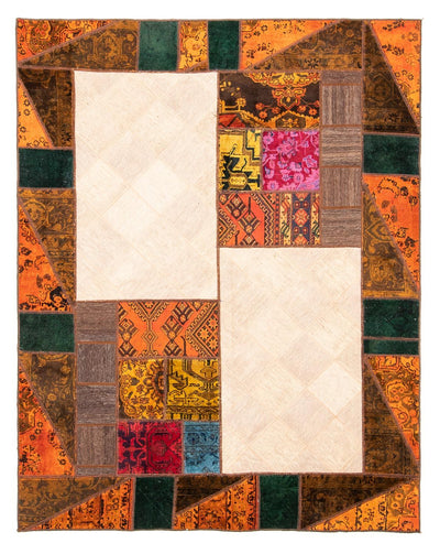 Tapete de trabalho em patchwork 194x249cm - Perserteppich Wollteppich