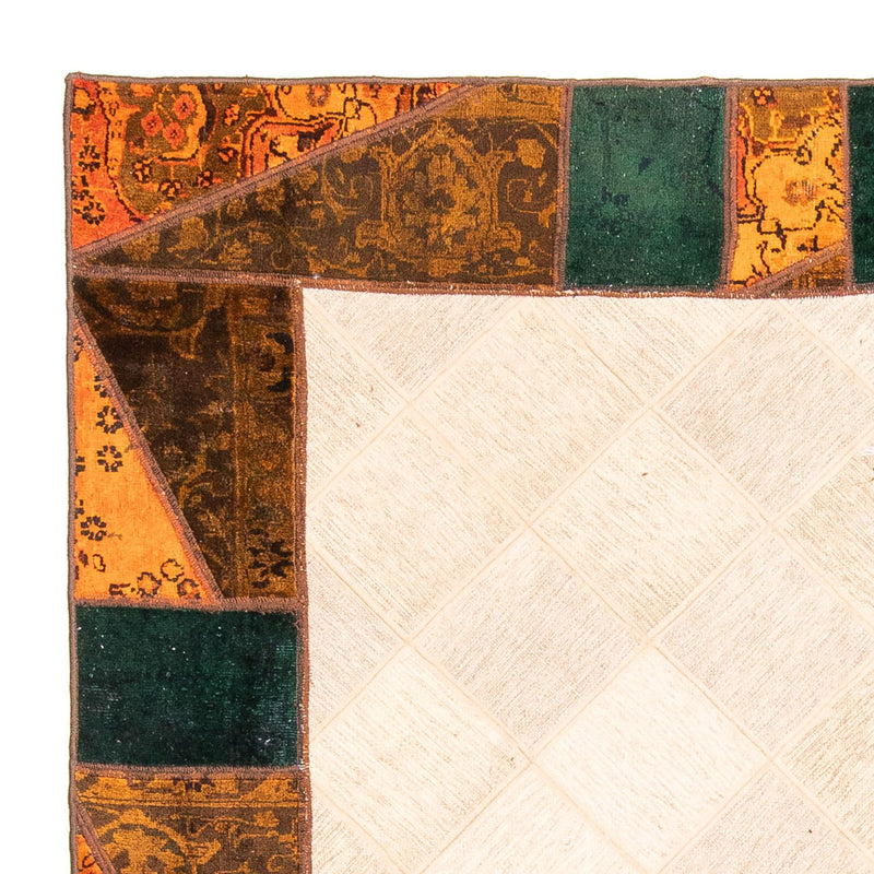 Tapete de trabalho em patchwork 249x194cm - Perserteppich Wollteppich