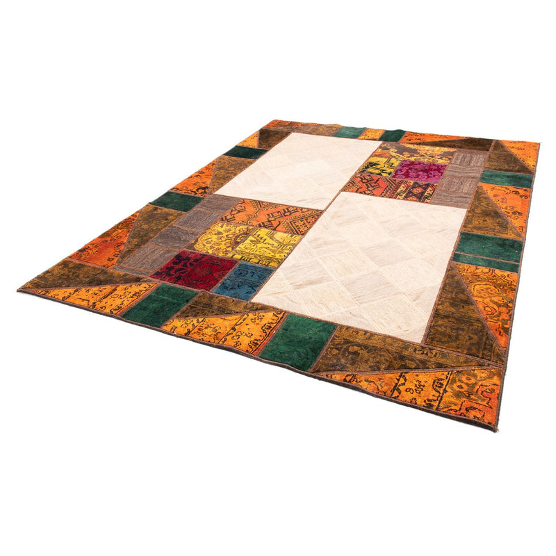 Tapete de trabalho em patchwork 249x194cm - Perserteppich Wollteppich