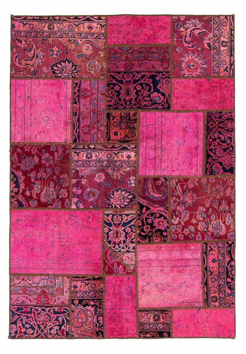 Tapete de trabalho em patchwork 197x138cm - Perserteppich Wollteppich