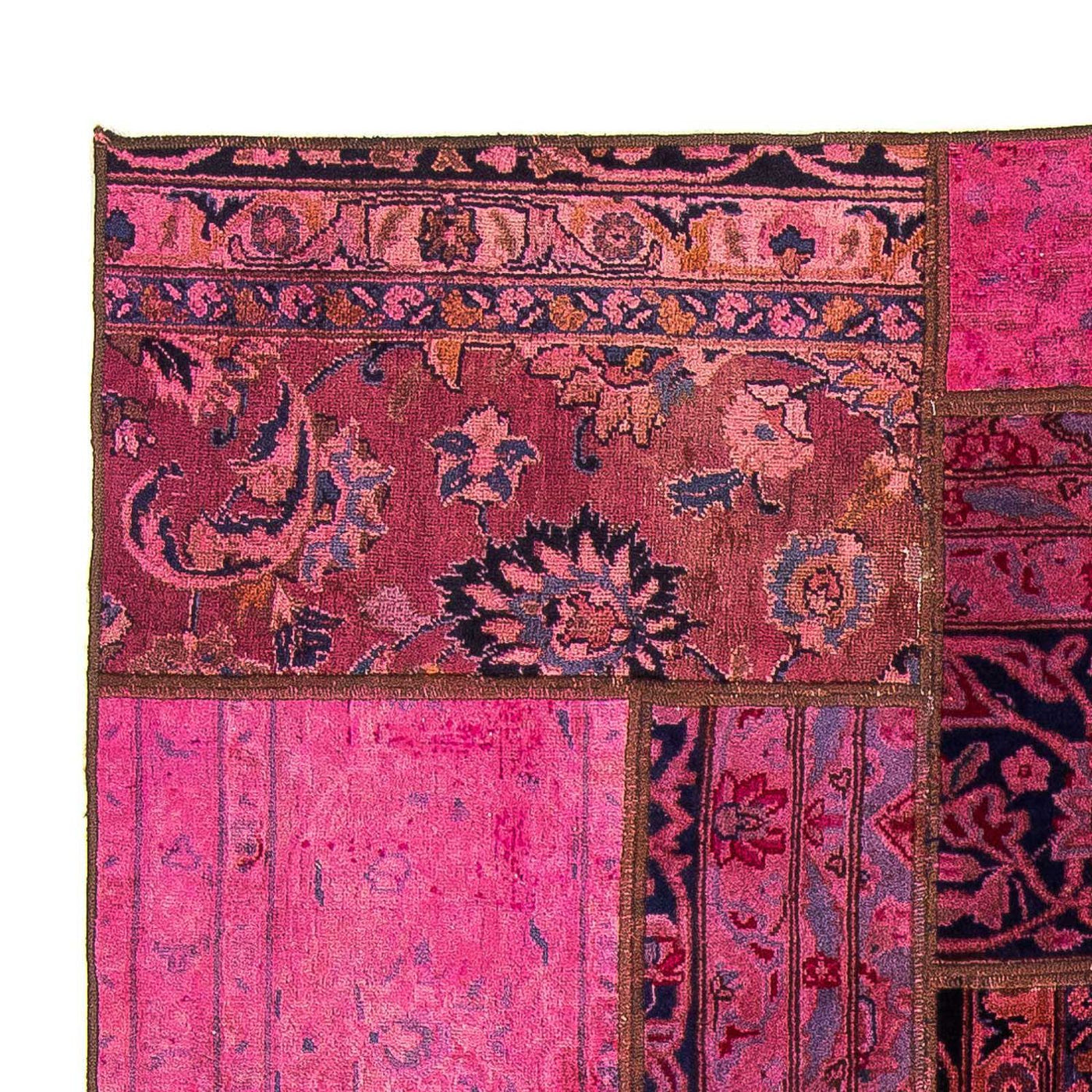 Tapete de trabalho em patchwork 197x138cm - Perserteppich Wollteppich