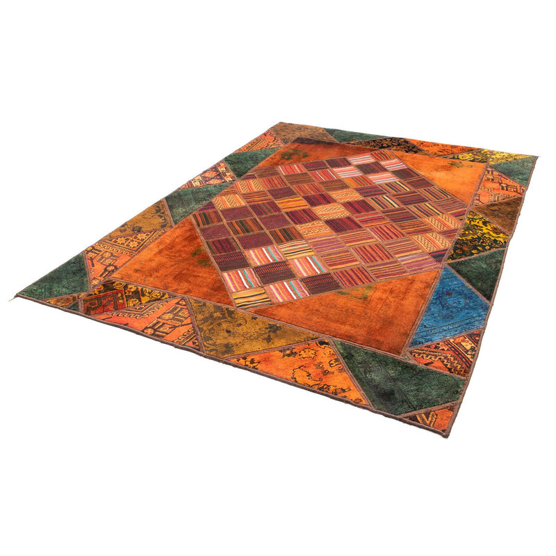 Tapete de trabalho em patchwork 225x164cm - Perserteppich Wollteppich