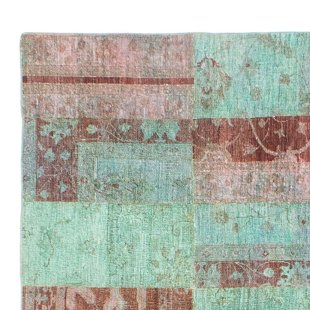 Tapete de trabalho em patchwork 182x270cm - Perserteppich Wollteppich