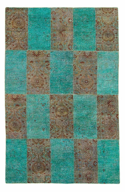 Tapete de trabalho em patchwork 149x240cm - Tapete de lã