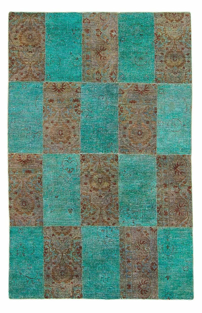 Tapete de trabalho em patchwork 240x149cm - Tapete de lã