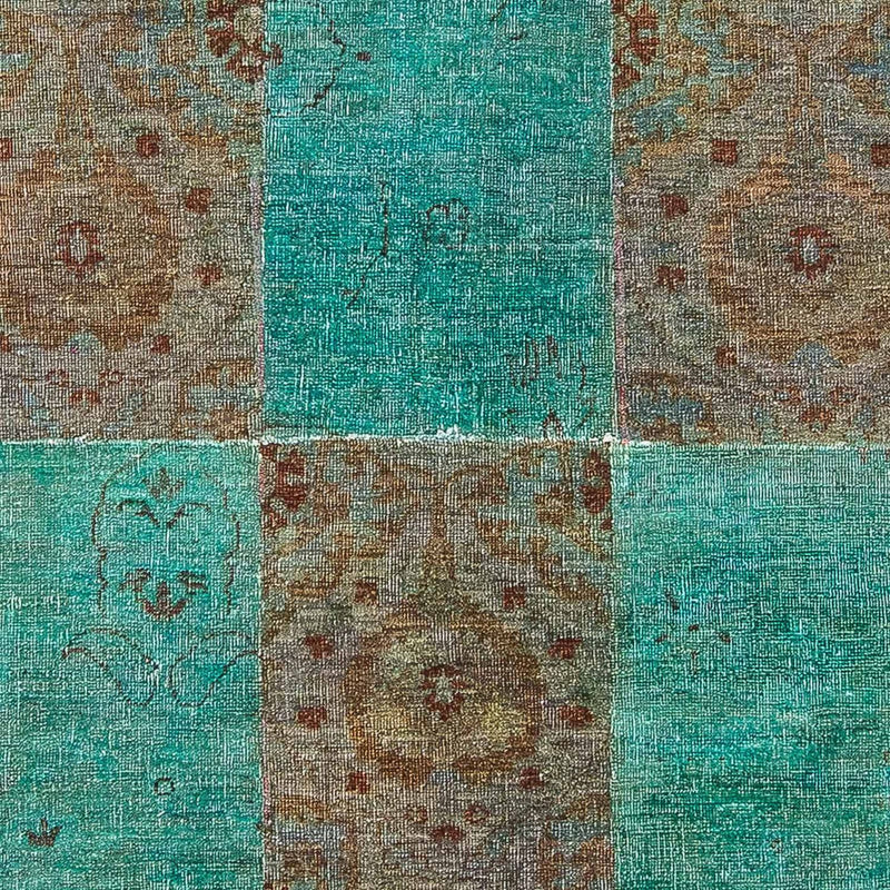 Tapete de trabalho em patchwork 240x149cm - Tapete de lã