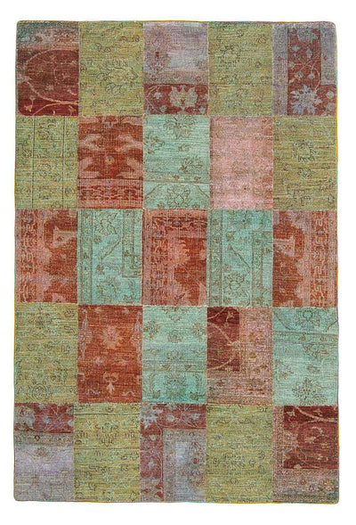 Tapete de trabalho em patchwork 150x223cm - Tapete de lã