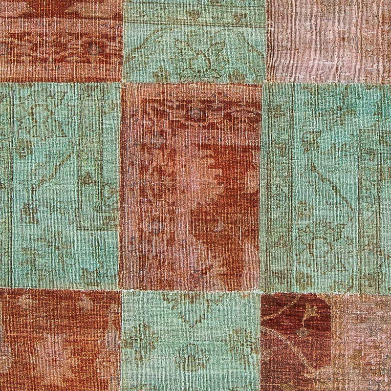 Tapete de trabalho em patchwork 223x150cm - Tapete de lã