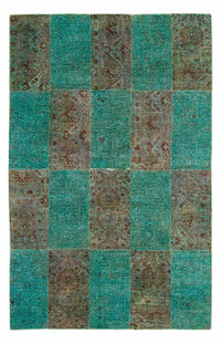 Tapete de trabalho em patchwork 243x149cm - Tapete de lã – product image