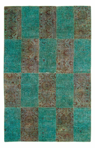 Tapete de trabalho em patchwork 149x243cm - Tapete de lã