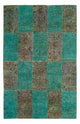 Tapete de trabalho em patchwork 243x149cm - Tapete de lã