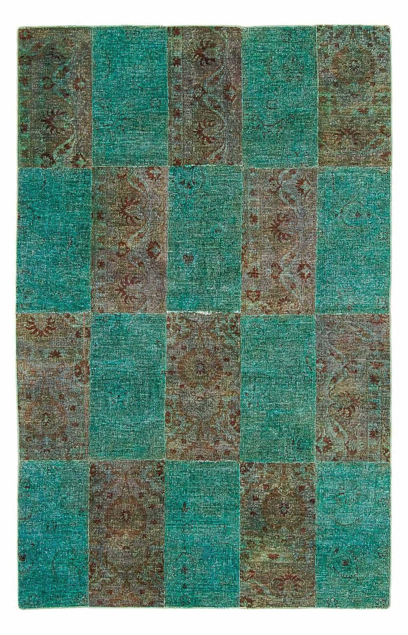 Tapete de trabalho em patchwork 243x149cm - Tapete de lã