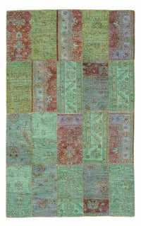 Tapete de trabalho em patchwork 148x242cm - Tapete de lã – product image