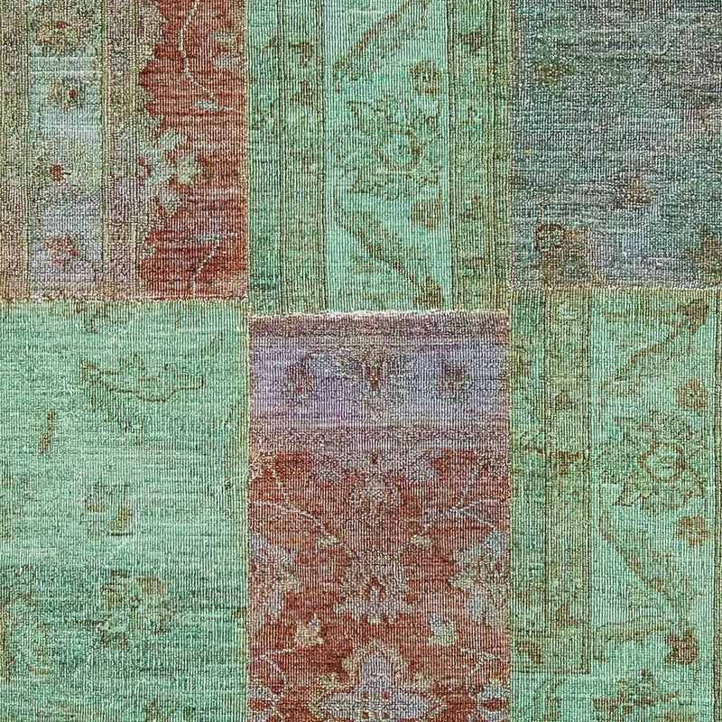 Tapete de trabalho em patchwork 148x242cm - Tapete de lã