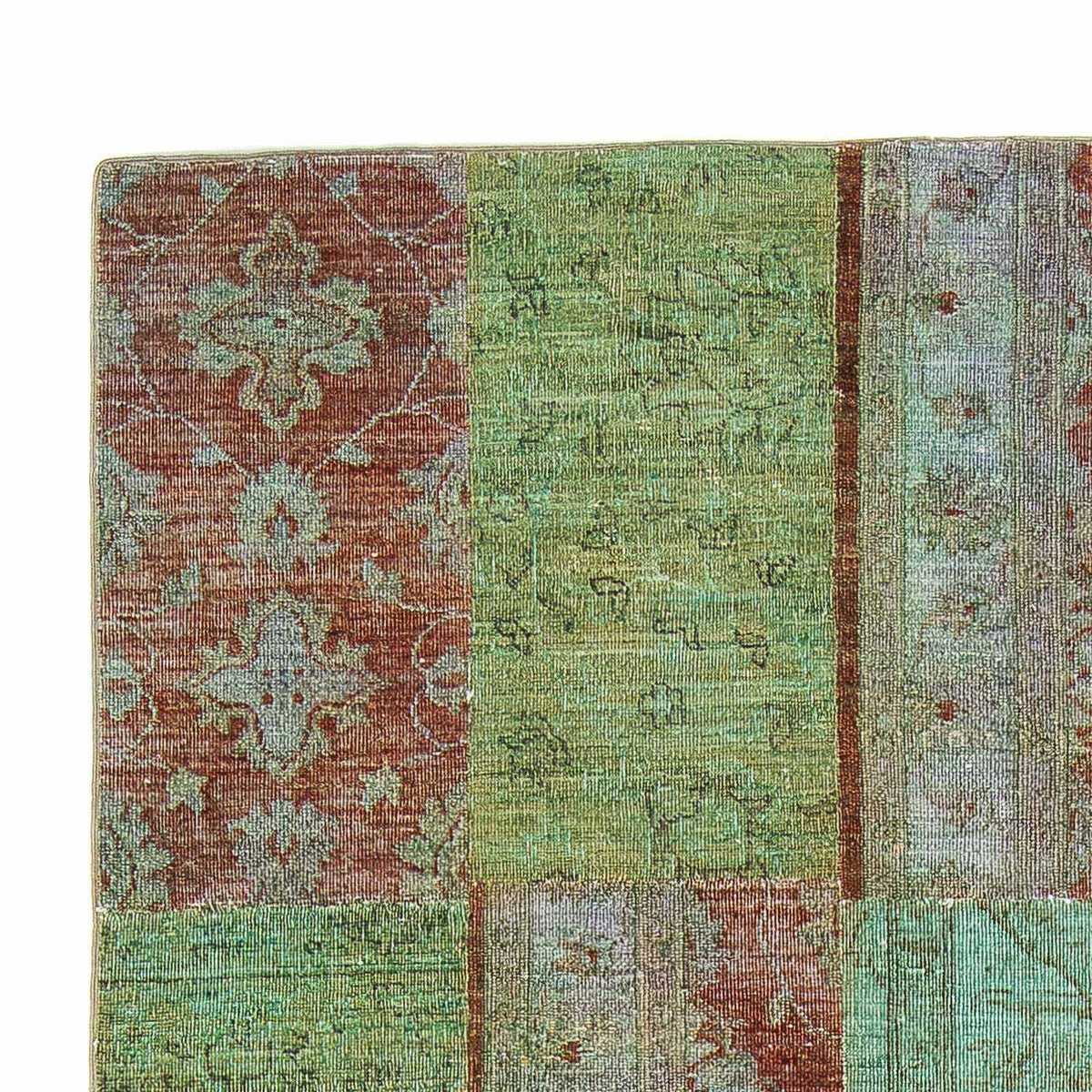 Tapete de trabalho em patchwork 148x242cm - Tapete de lã