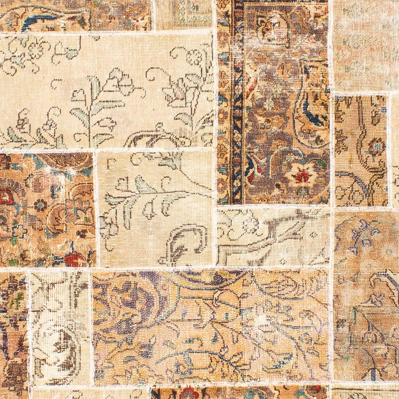 Tapete de trabalho em patchwork 305x241cm - Perserteppich Wollteppich
