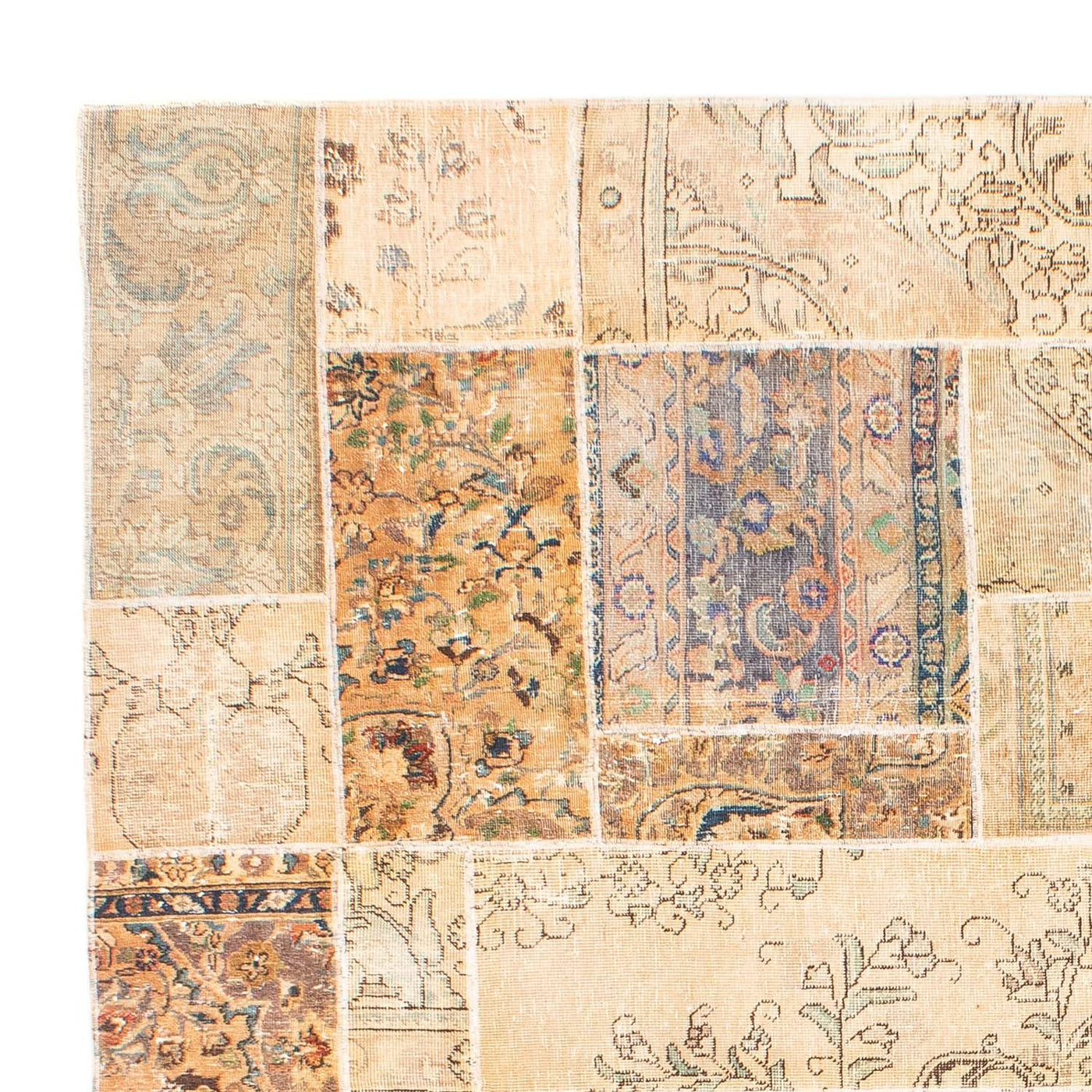 Tapete de trabalho em patchwork 305x241cm - Perserteppich Wollteppich