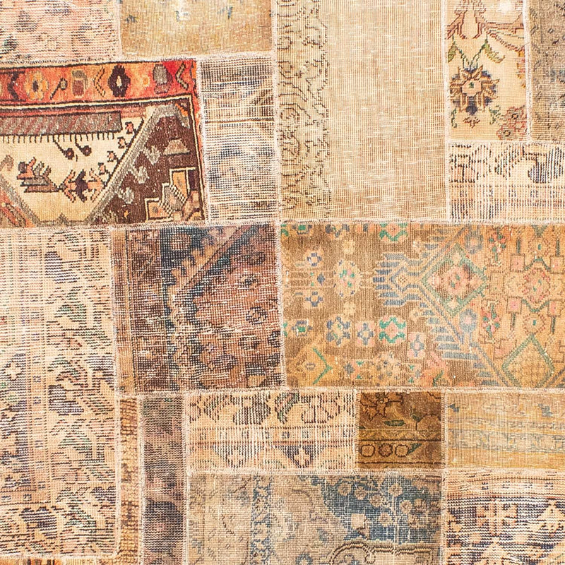 Tapete de trabalho em patchwork 235x304cm - Perserteppich Wollteppich