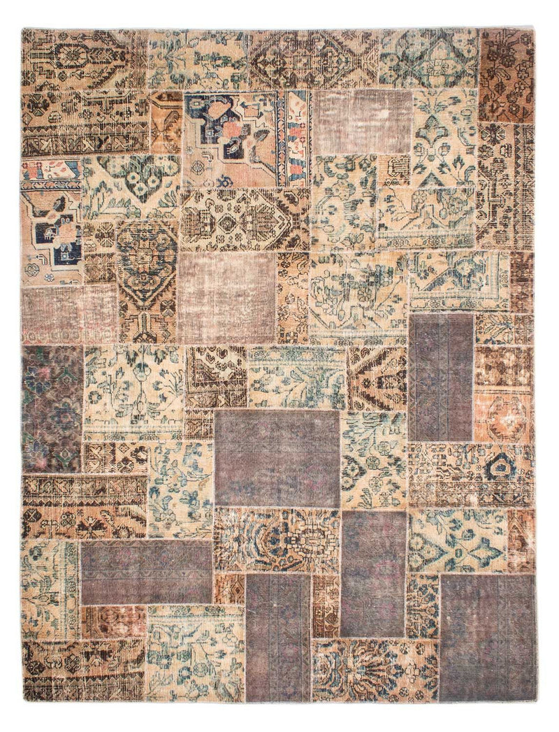 Tapete de trabalho em patchwork 240x317cm - Perserteppich Wollteppich
