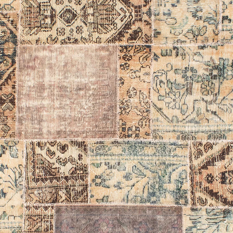 Tapete de trabalho em patchwork 240x317cm - Perserteppich Wollteppich