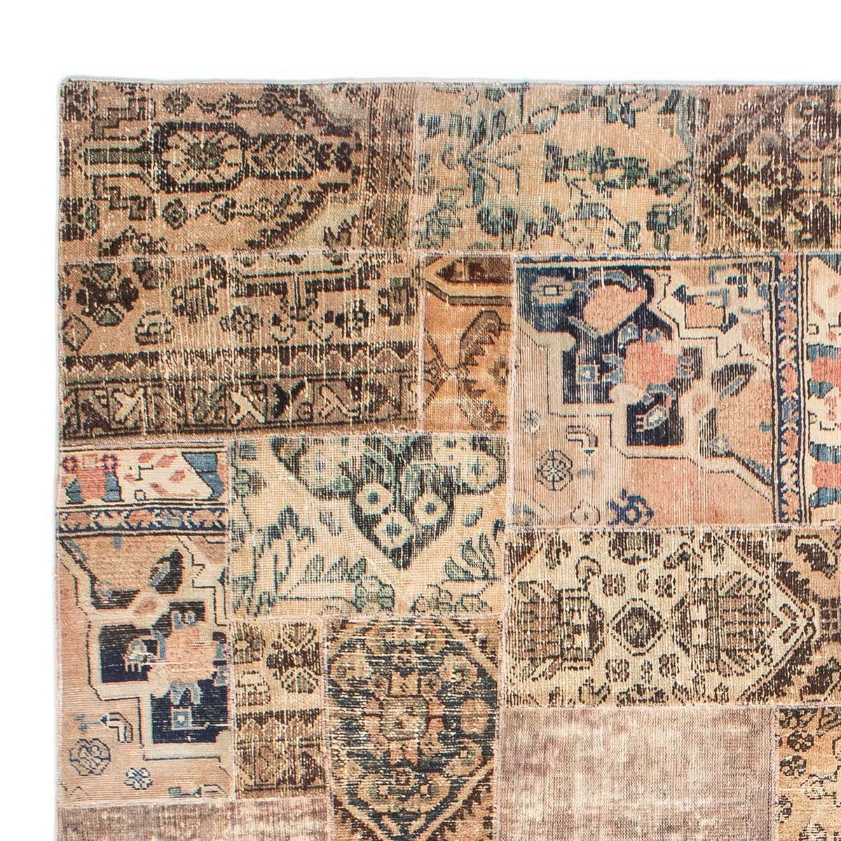 Tapete de trabalho em patchwork 240x317cm - Perserteppich Wollteppich