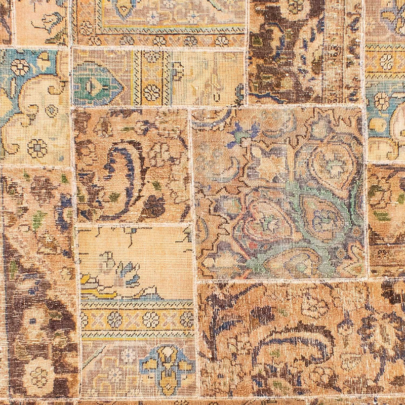 Tapete de trabalho em patchwork 242x305cm - Perserteppich Wollteppich